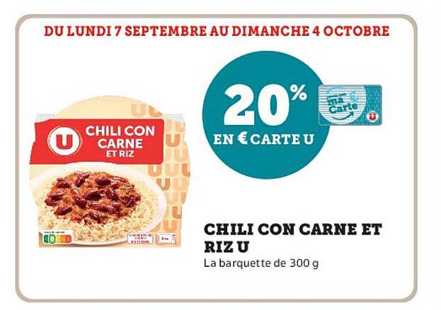 CHILI CON CARNE ET RIZ U
