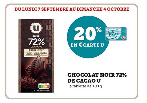 CHOCOLAT NOIR 72% DE CACAO