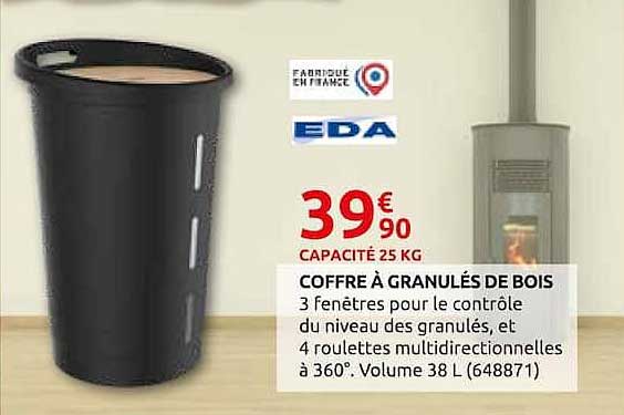 COFFRE À GRANULÉS DE BOIS