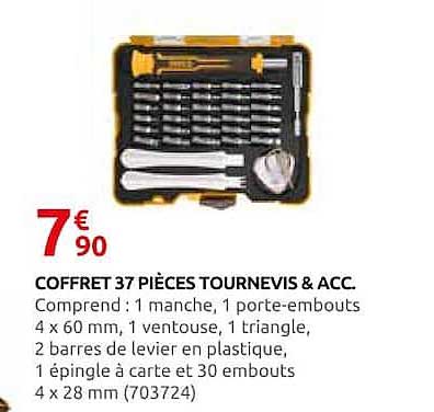 COFFRET 37 PIÈCES TOURNEVIS & ACC
