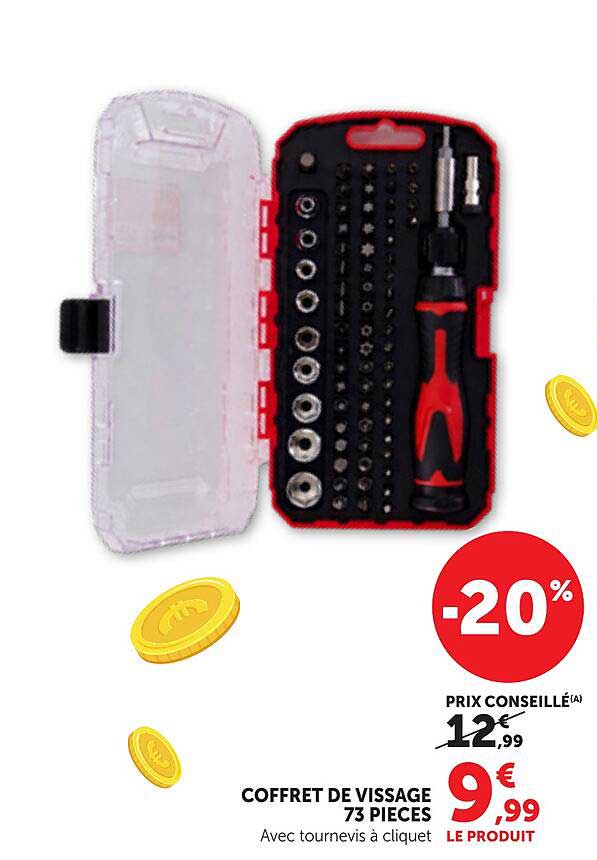 COFFRET DE VISSAGE 73 PIECES