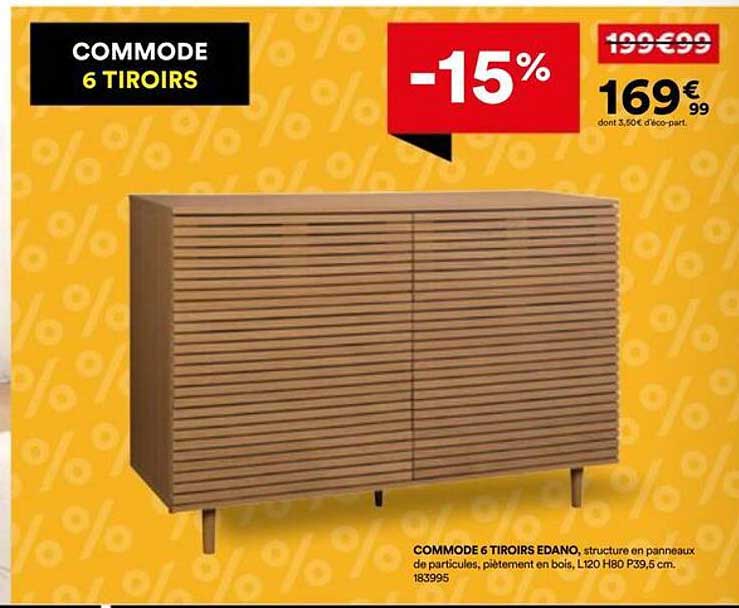COMMODE 6 TIROIRS