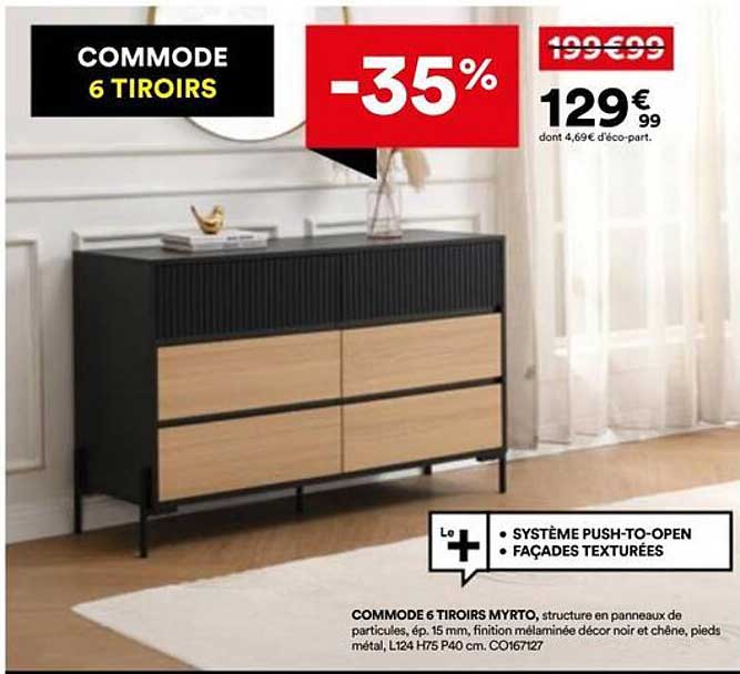 COMMODE 6 TIROIRS