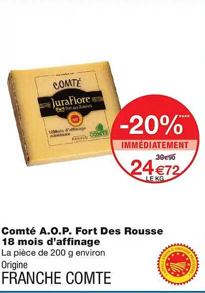 Comté A.O.P. Fort Des Rousses 18 mois d’affinage