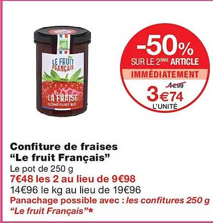 Confiture de fraises “Le fruit Français”