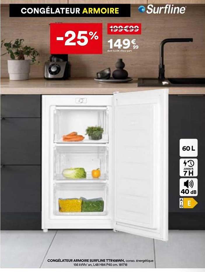 CONGÉLATEUR ARMOIRE SURLINE TTR108WH