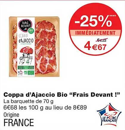 Coppa d’Ajaccio Bio “Frais Devant !”