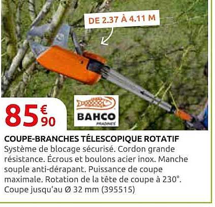 COUPE-BRANCHES TÉLESCOPIQUE ROTATIF