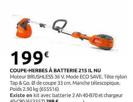 COUPE-HERBES À BATTERIE 215 IL NU