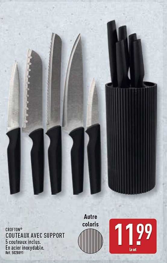 COUTEAUX AVEC SUPPORT
