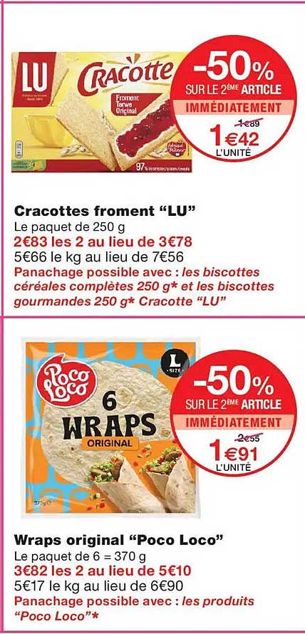 Cracottes froment “LU”