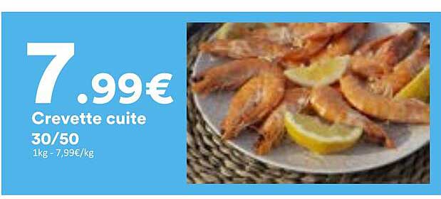 Crevette cuite 30/50