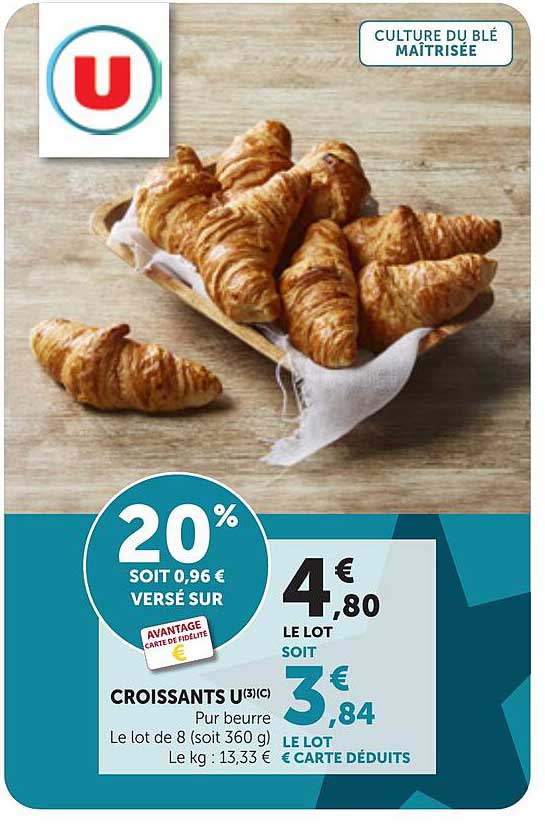 CROISSANTS U (3)(C) Pur beurre