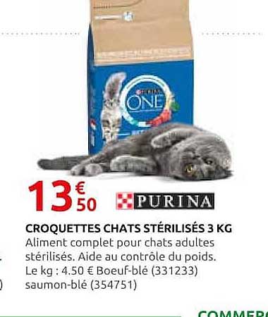 CROQUETTES CHATS STÉRILISÉS 3 KG