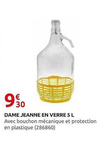 DAME JEANNE EN VERRE 5 L