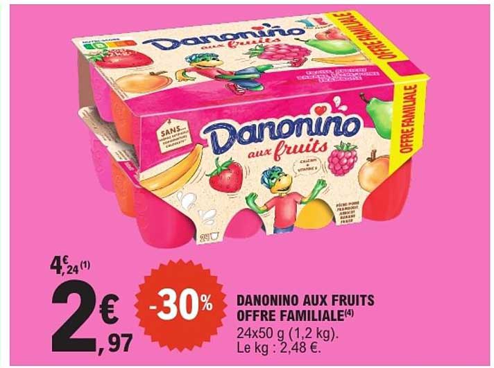 DANONINO AUX FRUITS OFFRE FAMILIALE