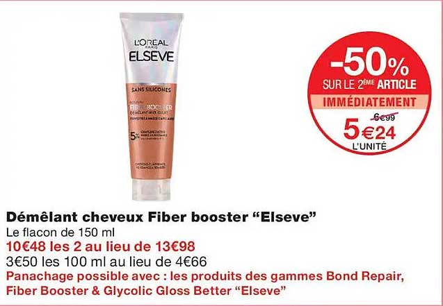 Démêlant cheveux Fiber booster “Elseve”