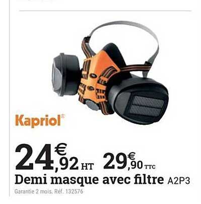 Demi masque avec filtre A2P3