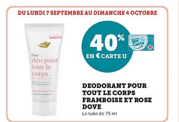 DEODORANT POUR TOUT LE CORPS FRAMBOISE ET ROSE DOVE