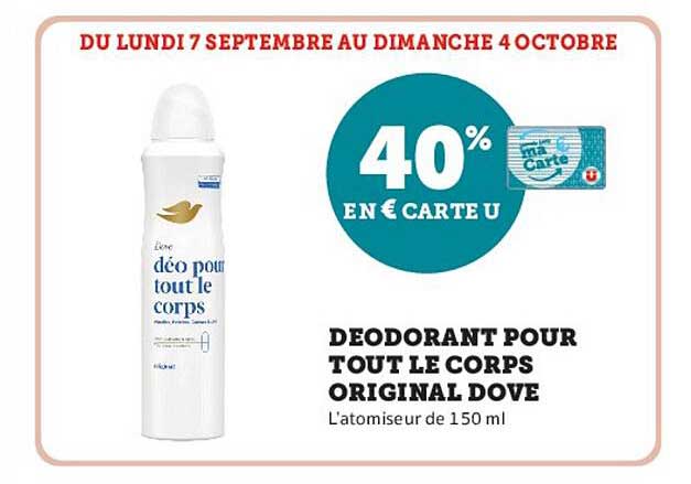 DEODORANT POUR TOUT LE CORPS ORIGINAL DOVE
