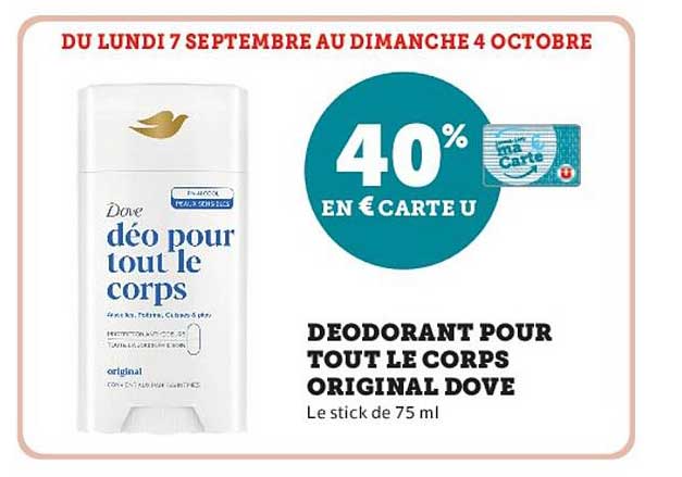 DEODORANT POUR TOUT LE CORPS ORIGINAL DOVE