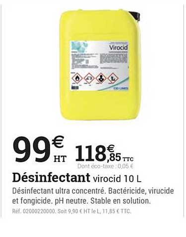 Désinfectant virocid 10 L