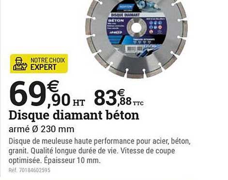 Disque diamant béton armé Ø 230 mm