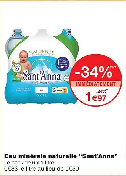 Eau minérale naturelle “Sant’Anna”