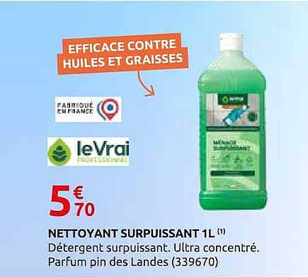 EFFICACE CONTRE HUILES ET GRAISSES