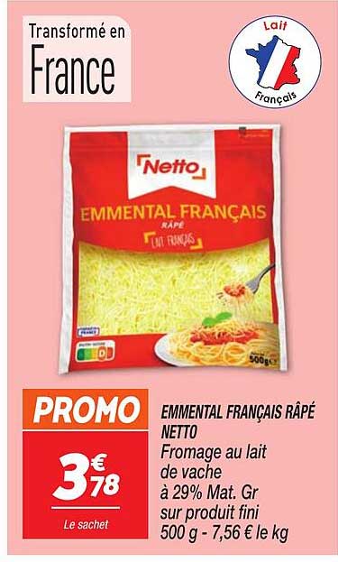 EMMENTAL FRANÇAIS RÂPÉ NETTO