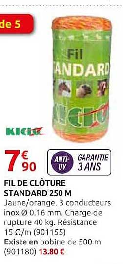 FIL DE CLOTURE STANDARD 250 M