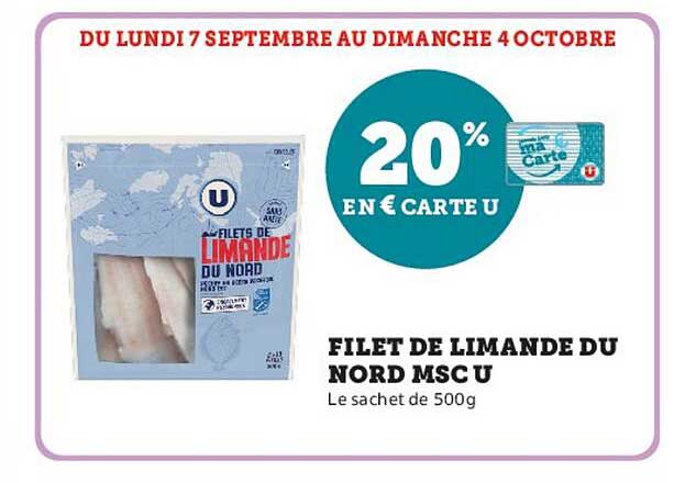 FILET DE LIMANDE DU NORD MSC U