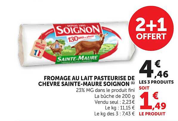 FROMAGE AU LAIT PASTEURISÉ DE CHEVRE SAINTE-MAURE SOIGNON (1)