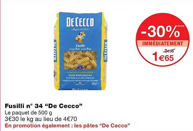 Fusilli n° 34 “De Cecco”