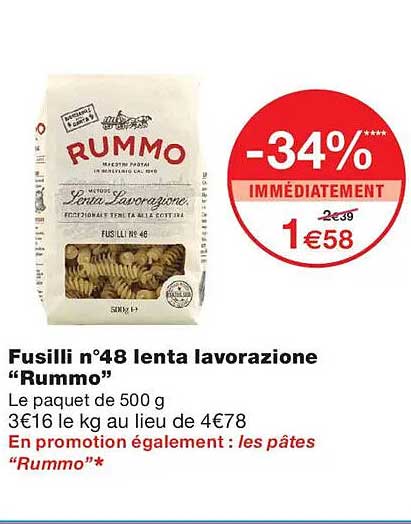 Fusilli n°48 lenta lavorazione “Rummo”