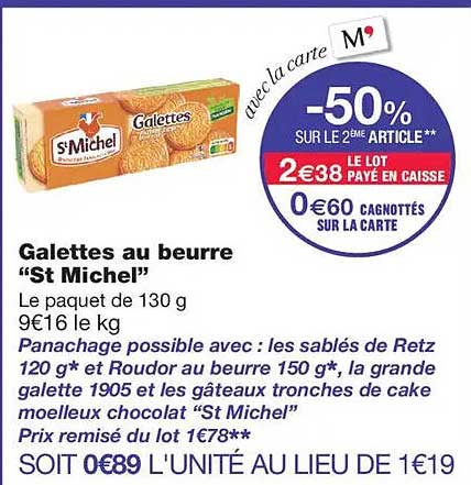 Galettes au beurre “St Michel”
