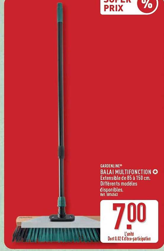 GARDENLINE® BALAI MULTIFONCTION Extensible de 85 à 150 cm. Différents modèles disponibles. Réf. 5014563