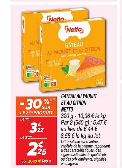 GÂTEAU AU YAOURT ET AU CITRON NETTO