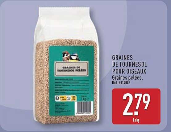 GRAINES DE TOURNESOL POUR OISEAUX Graines pelées. Réf. 5014082