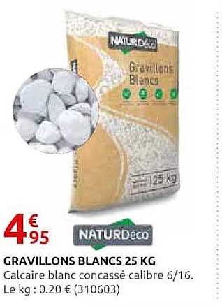 GRAVILLONS BLANCS 25 KG