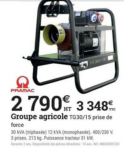 Groupe agricole TG30/15 prise de force