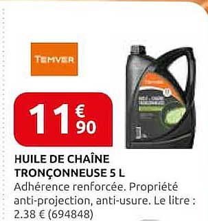 HUILE DE CHAÎNE TRONÇONNEUSE 5 L