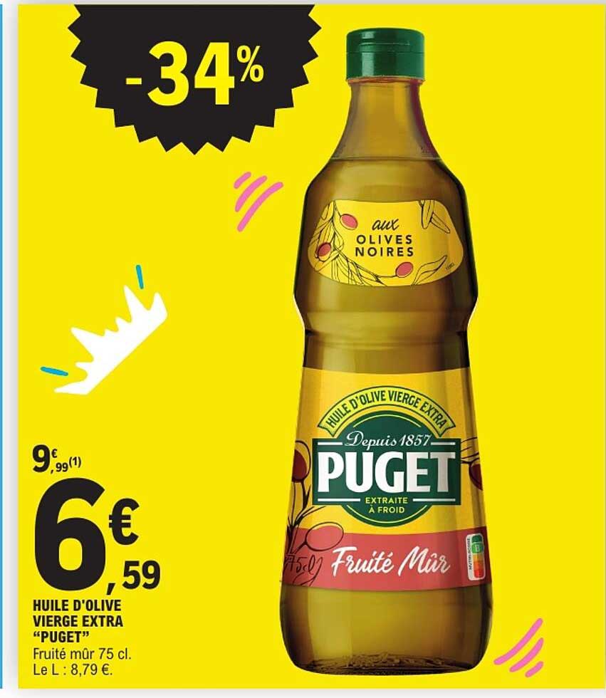 HUILE D'OLIVE VIERGE EXTRA “PUGET” Fruité mûr 75 cl.