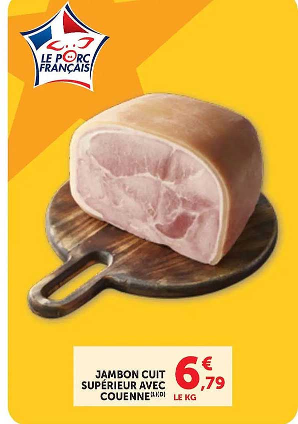 JAMBON CUIT SUPÉRIEUR AVEC COUENNE