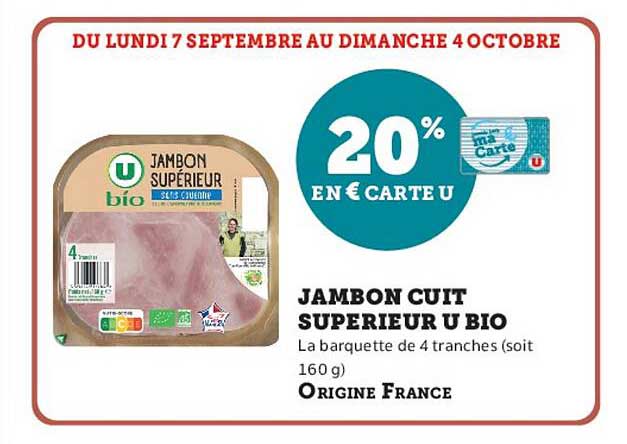 JAMBON CUIT SUPERIEUR U BIO