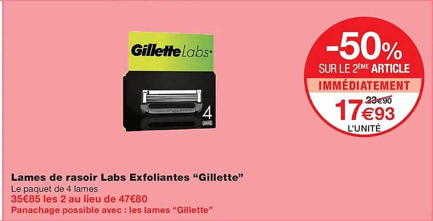 Lames de rasoir Labs Exfoliantes “Gillette”