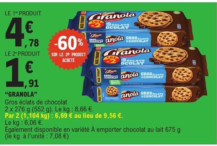 LE 1er PRODUIT 4€ 78 LE 2e PRODUIT 1€ 91 -60% SUR LE 2e PRODUIT ACHETÉ