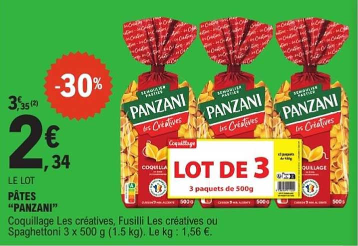 LE LOT PÂTES “PANZANI”
