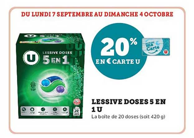 LESSIVE DOSES 5 EN 1 U