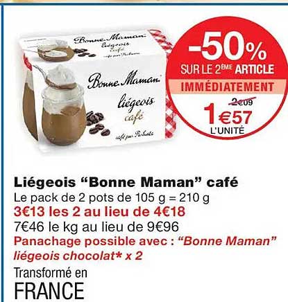 Liégeois “Bonne Maman” café